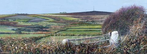 Carn Kenidjack from Jericho Farm - a detailed landscape print by artist Nicholas Smith