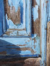 LE811 The Blue Door - a detailed print by artist Nicholas Smith