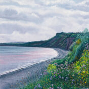OE45 Budleigh Salterton - a detailed print by artist Nicholas Smith of a part of the south Devon coastline